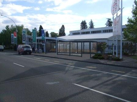 A suggested concept design for the bus shelter on Tongariro Street.